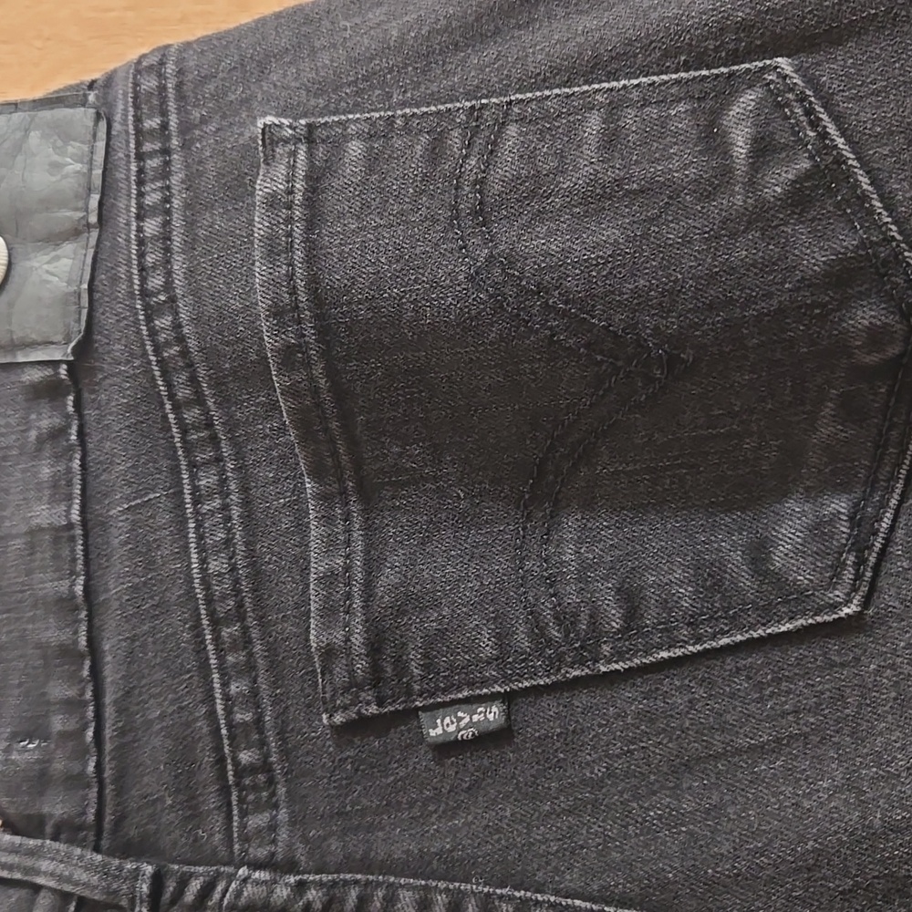 Vintage Levi's 505 Washed Black Syraight Leg Jeans Y2K Grunge Denim Minimalist - Picture 3 of 13